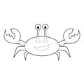 Easy Coloring Animals for Kids: Crab