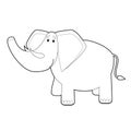 Easy Coloring Animals for Kids: Elephant