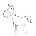Easy Coloring Animals for Kids: Horse