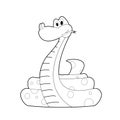 Easy Coloring Animals for Kids: Snake