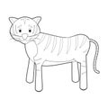 Easy Coloring Animals for Kids: Tiger