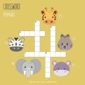 Easy crossword puzzle `Animals`