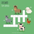 Easy crossword puzzle `Farm animals`