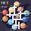 Easy crossword puzzle `Solar system`
