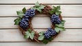 Easy DIY Grapevine Wreath with Berries Rustic Holiday Decor for Your Front Door, Simple Craft Project for Beginners, Affordable