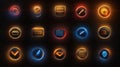 Easy and Efficient Neon Lights Icons for Streamlined Technical Support and Customer Service Workflows