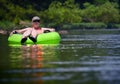 Easy Floating on the Caddo River Royalty Free Stock Photo