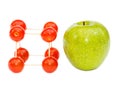 Easy formula of long life with tomatoes and apples Royalty Free Stock Photo