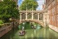 Punting on the River Cam Royalty Free Stock Photo