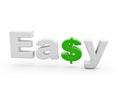 Easy green dollar sign Royalty Free Stock Photo