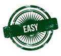 easy - green grunge stamp