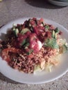 Easy ground turkey taco salad