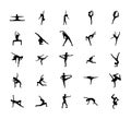 Easy Gymnastic Poses Silhouette Pack