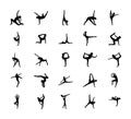 Easy Gymnastic Poses Silhouette