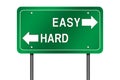 Easy or hard way sign Royalty Free Stock Photo