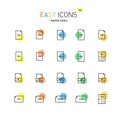Easy icons 15D Papers Royalty Free Stock Photo