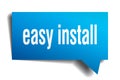 Easy install blue 3d speech bubble