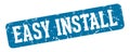 easy install rectangular sign. easy install stamp Royalty Free Stock Photo