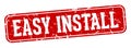 easy install rectangular sign. easy install stamp Royalty Free Stock Photo