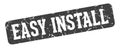easy install rectangular sign. easy install stamp Royalty Free Stock Photo