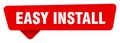 easy install red sticker isolated on transpatent background. easy install sign Royalty Free Stock Photo