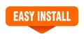easy install sticker. easy install sign on transparent background Royalty Free Stock Photo