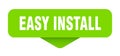 easy install sticker. easy install sign on transparent background Royalty Free Stock Photo