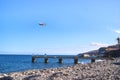 Easy Jet airplane prepare to land in Cristiano Ronaldo Airport