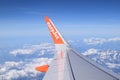 Easy jet plane view from the sky Royalty Free Stock Photo