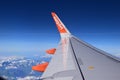 Easy jet plane view from the sky Royalty Free Stock Photo