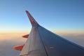Easy jet plane view from the sky Royalty Free Stock Photo