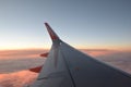 Easy jet plane view from the sky Royalty Free Stock Photo