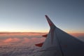 Easy jet plane view from the sky Royalty Free Stock Photo