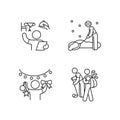 Easy jobs for 16-year-olds linear icons set