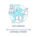 Easy learning blue concept icon