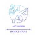 Easy learning blue gradient concept icon