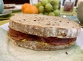 Easy lunch smoked meat sandwich