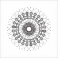 Easy mandalas for relaxation, meditation coloring, Basic mandala in circle floral shape for beginner, adults, seniors and kids