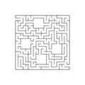 Easy maze. Game for kids. Puzzle for children. Labyrinth conundrum. Find the right path. Vector illustration