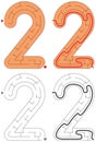 Easy number maze - number 2