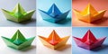 Easy Paper Ship Craft Tutorial StepbyStep Instructions for Beginners and Kids to Create a Handmade Model Ship Royalty Free Stock Photo