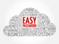 Easy Password word cloud Royalty Free Stock Photo