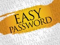 Easy Password word cloud Royalty Free Stock Photo