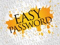 Easy Password word cloud Royalty Free Stock Photo