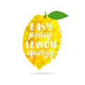 Easy Peasy Lemon Squeezy logo Royalty Free Stock Photo