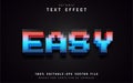 Easy pixel text effect editable