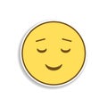 easy pleasant smile colored emoji sticker icon. Element of emoji for mobile concept and web apps illustration