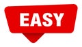easy red sticker isolated on transpatent background. easy sign Royalty Free Stock Photo