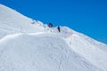 Easy Ski Slope for Beginners and Blue Sky Royalty Free Stock Photo