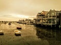 Easy Street Boat Basin on Nantucket, Massachusetts at golden hour